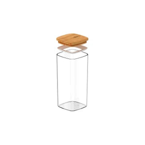 Pote Hermético Organizador Keep 340ml Tampa Bambu