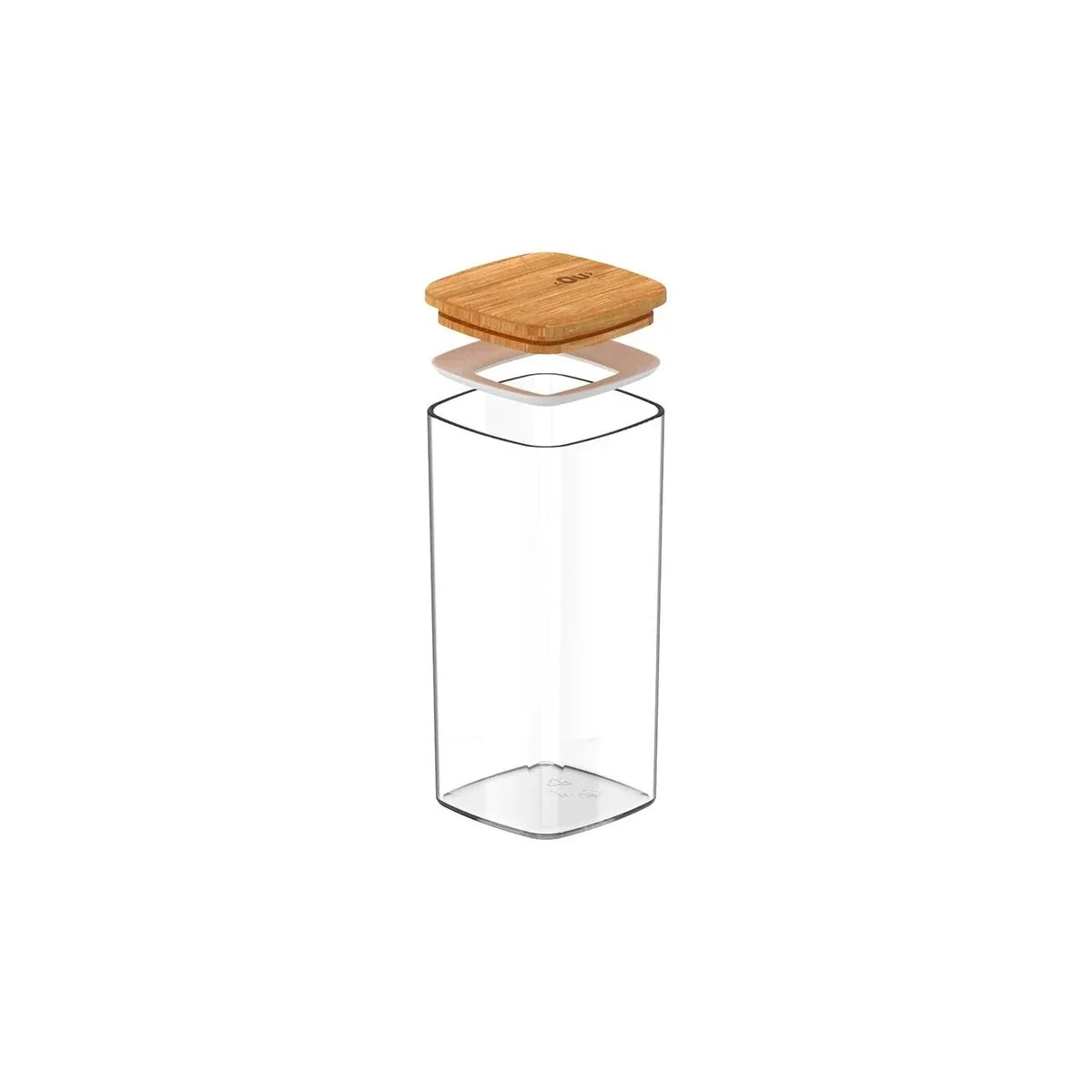 Pote Hermético Organizador Keep 340ml Tampa Bambu