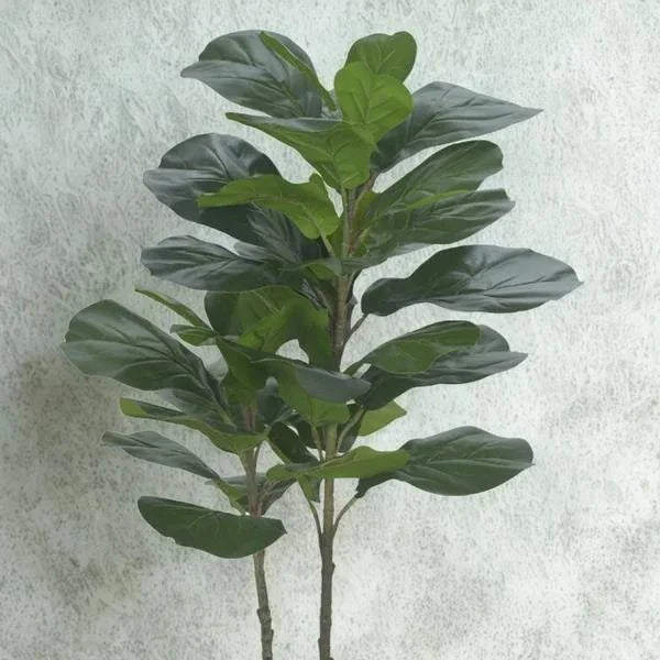 Árvore Ficus Lyrata Toque Real Com Pote Verde 1m