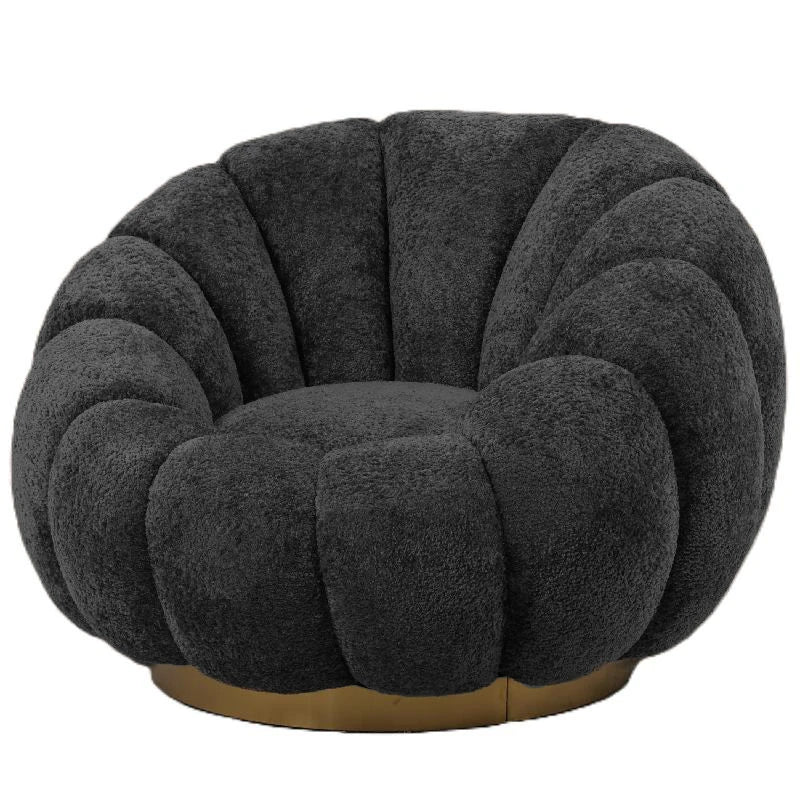 Poltrona Giratória Daisy Base Dourada