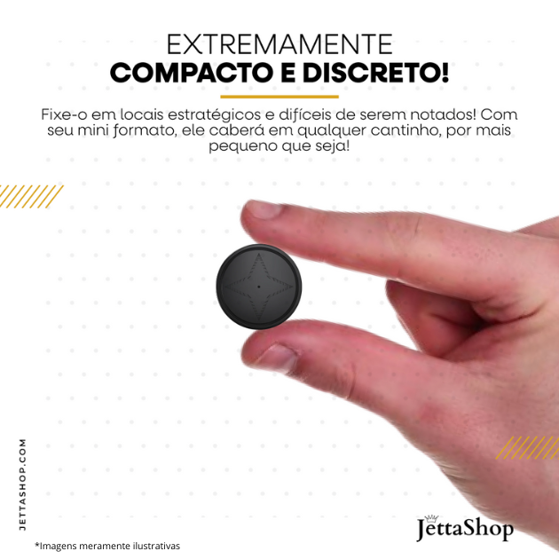 Mini Rastreador GPS TrackJetta Preto