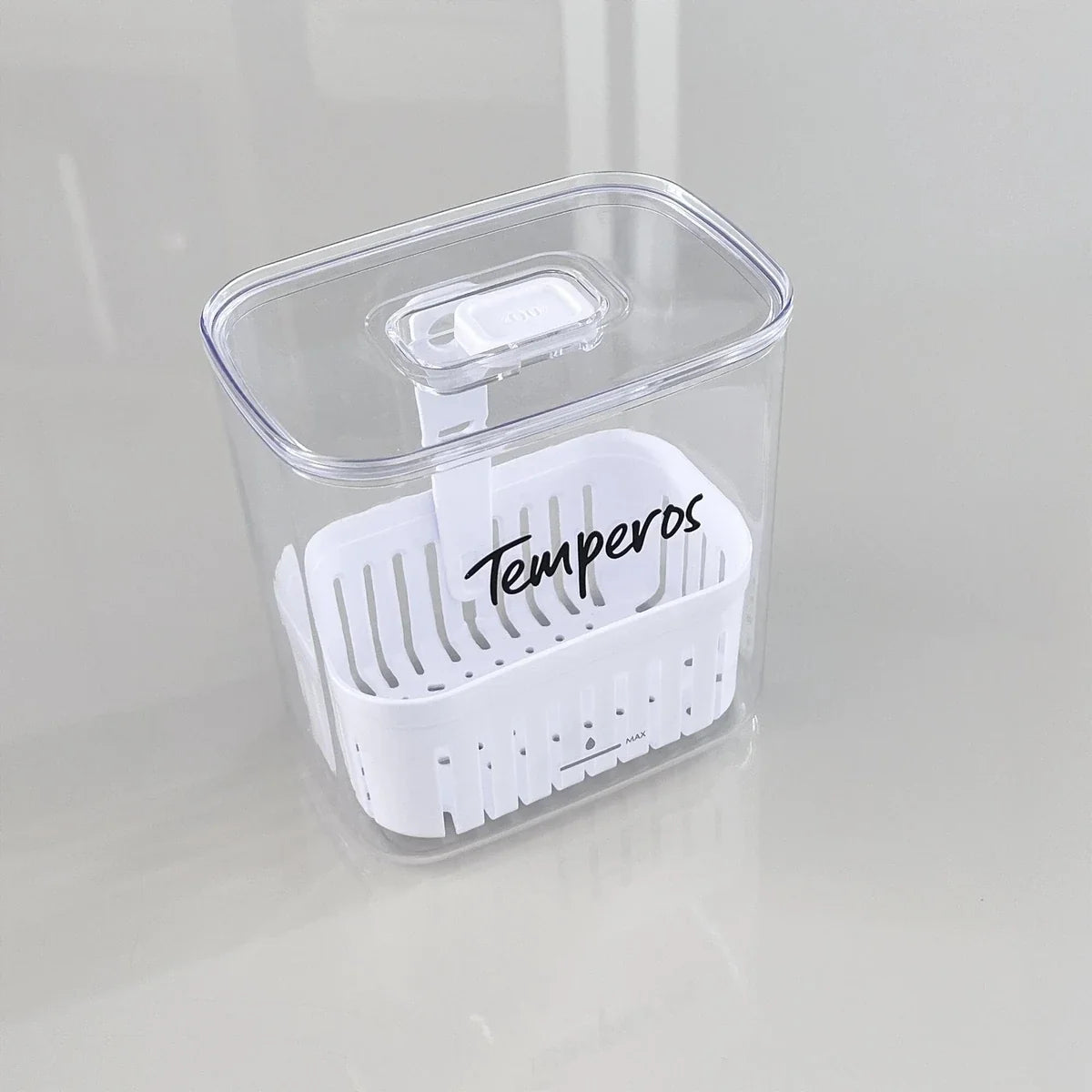 Kit Organizador de Geladeira Clear 3 Peças