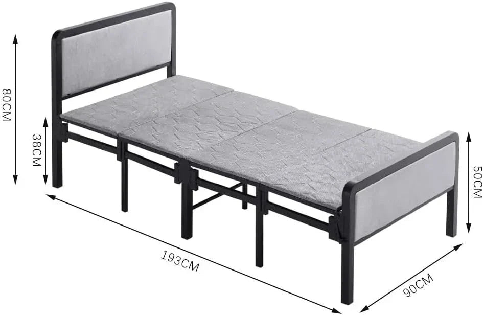 Cama Dobrável Solteiro Premium Portátil em Aço