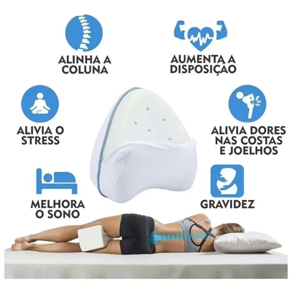 Almofada Travesseiro de Pernas para Dormir de Lado Mega Certo