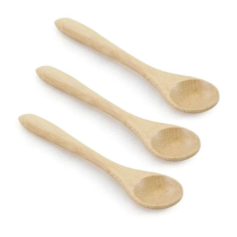 Jogo 3 Colheres Pequenas Bambu 13 cm
