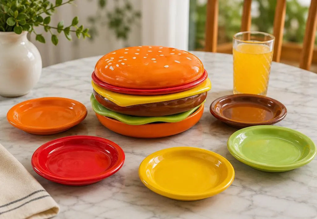 Conjunto de Pratos Hambúrguer – Kit com 6 Peças