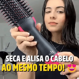 Escova Secadora Alisadora de Cabelo 4 em 1 LumiGlam Mega Certo
