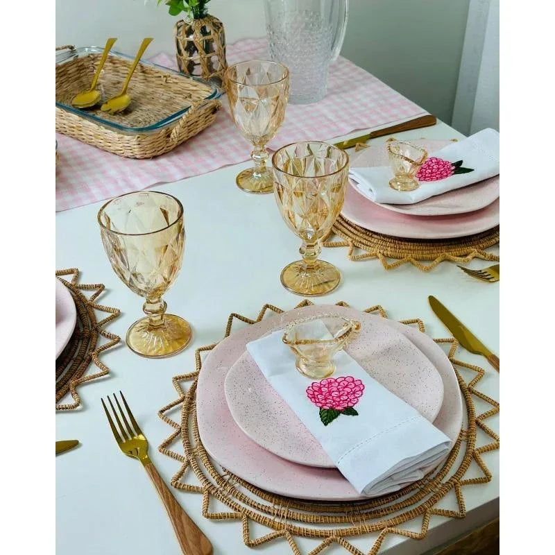 Jogo de Jantar 12 Peças Pink Sand Oxford Rosa