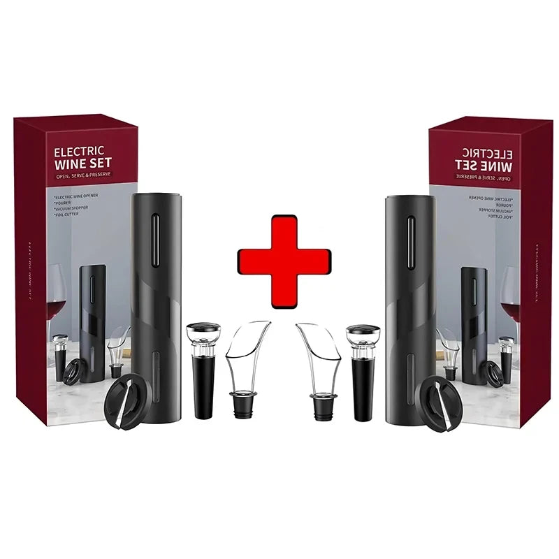 Abridor de Vinho Elétrico Premium 4 em 1 Completo Mega Certo