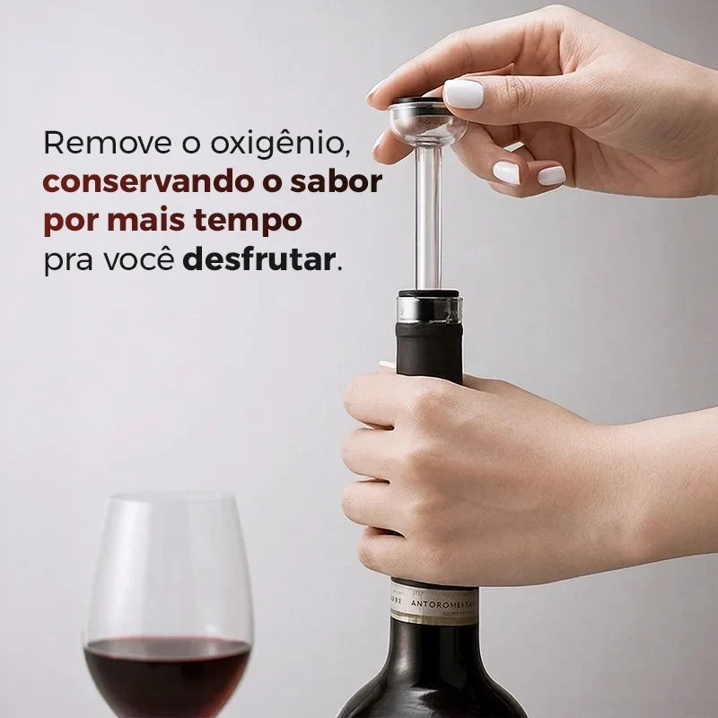 Abridor de Vinho Elétrico Premium 4 em 1 Completo Mega Certo