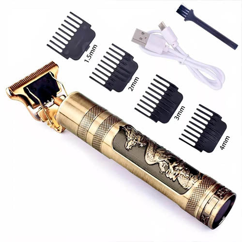 Barbeador Elétrico Profissional Recarregável Portátil Dragão Mega Certo
