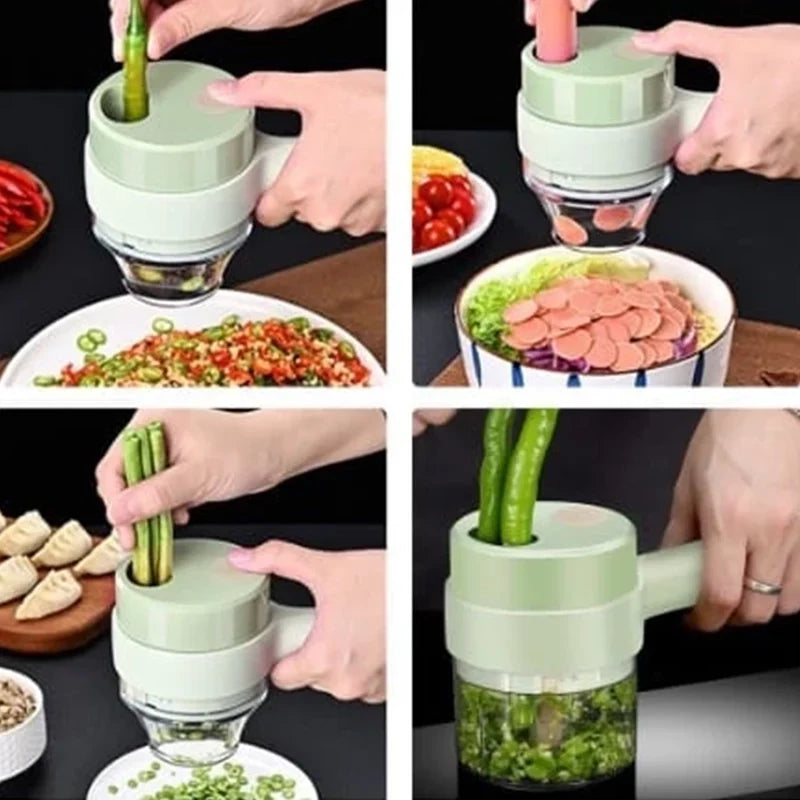 Cortador Elétrico de Legumes 4 em 1 Sem Fio SlicePro Mega Certo