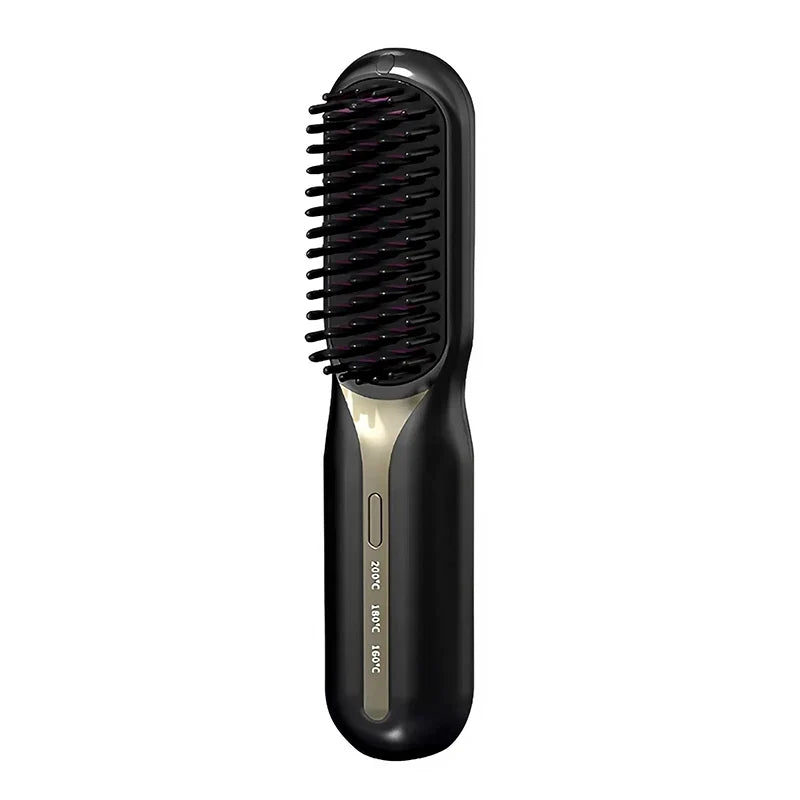 Escova Alisadora de Cabelo 5 em 1 Sem Fio PureGlam Mega Certo