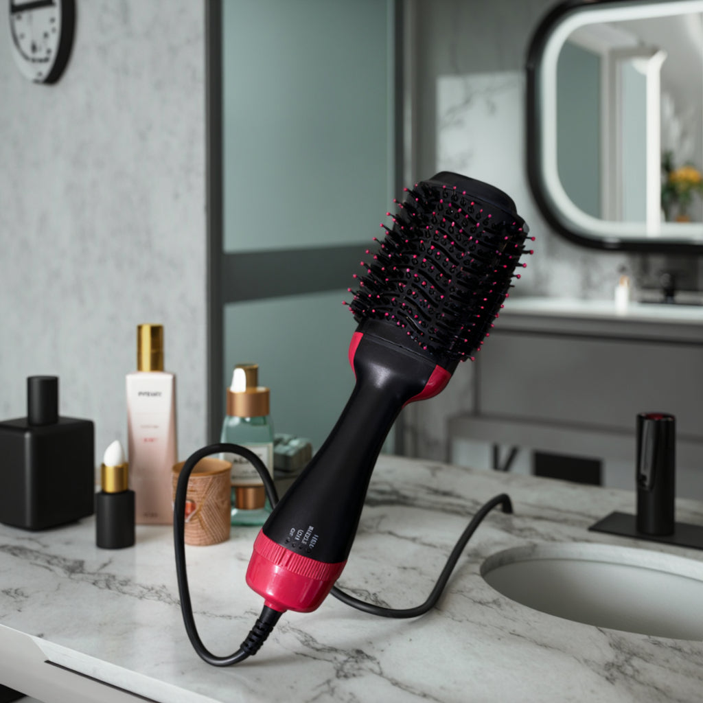 Escova Secadora Alisadora de Cabelo 4 em 1 LumiGlam Mega Certo