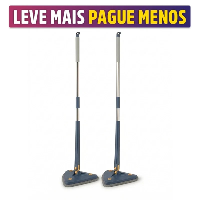 Esfregão Mop Triangular Giratório 360° TriMop Mega Certo