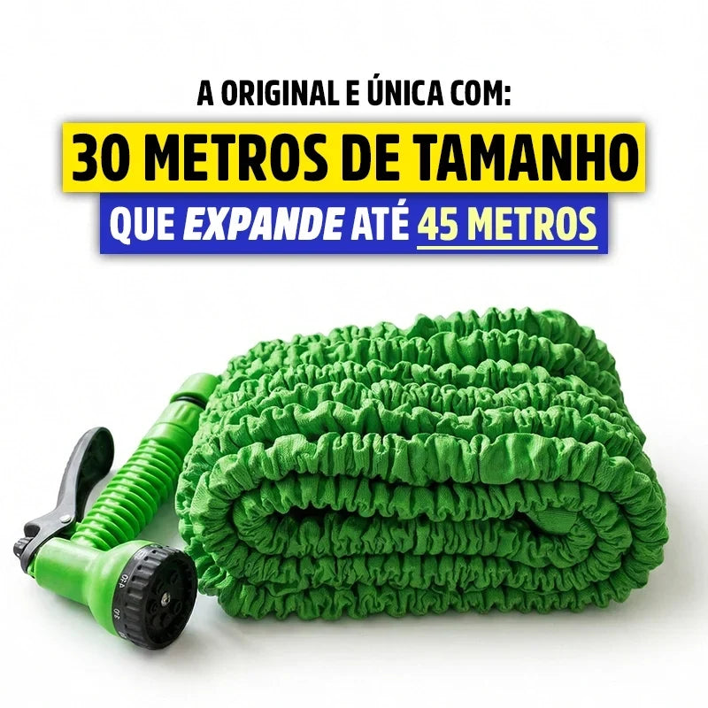 Mangueira Mágica Expansível 30 Metros com Bico Pulverizador Multiuso HidroFlex Mega Certo