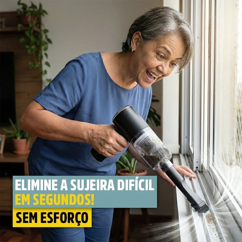 Mini Aspirador de Pó Portátil Recarregável PureVac Mega Certo