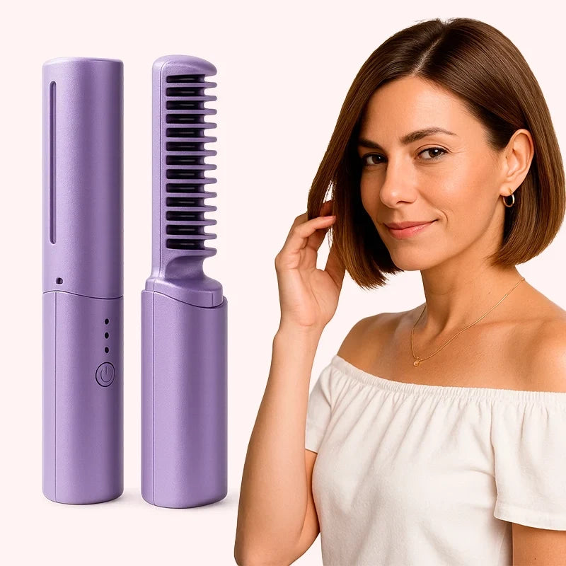 Pente Alisador de Cabelo 5 em 1 Sem Fio InfiniteGlam