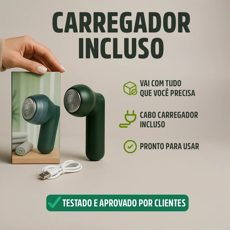 Removedor de Bolinhas Elétrico Sem Fio LintFree Mega Certo