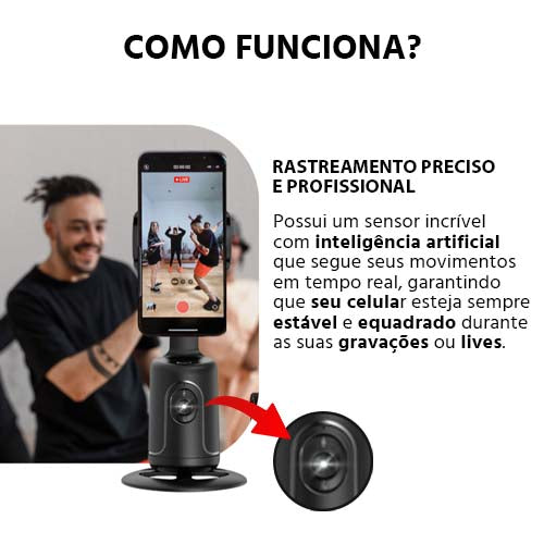 Estabilizador Gimbal Selfiegram Pro 4 em 1 Mega Certo