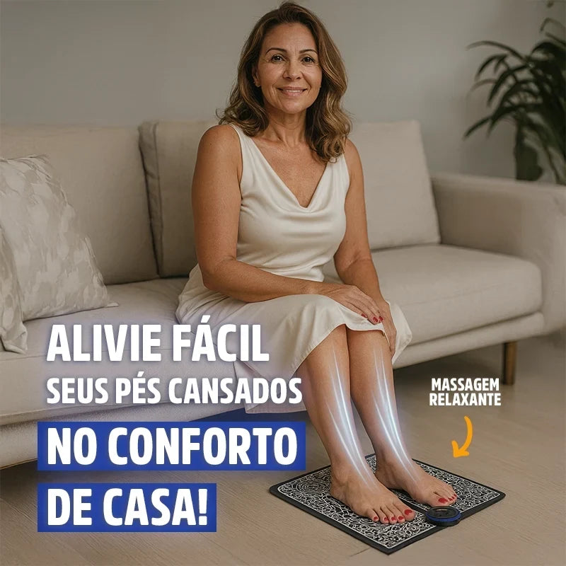 Tapete Massageador de Pés Elétrico PureRelax com Brinde Massageador Corporal Mega Certo