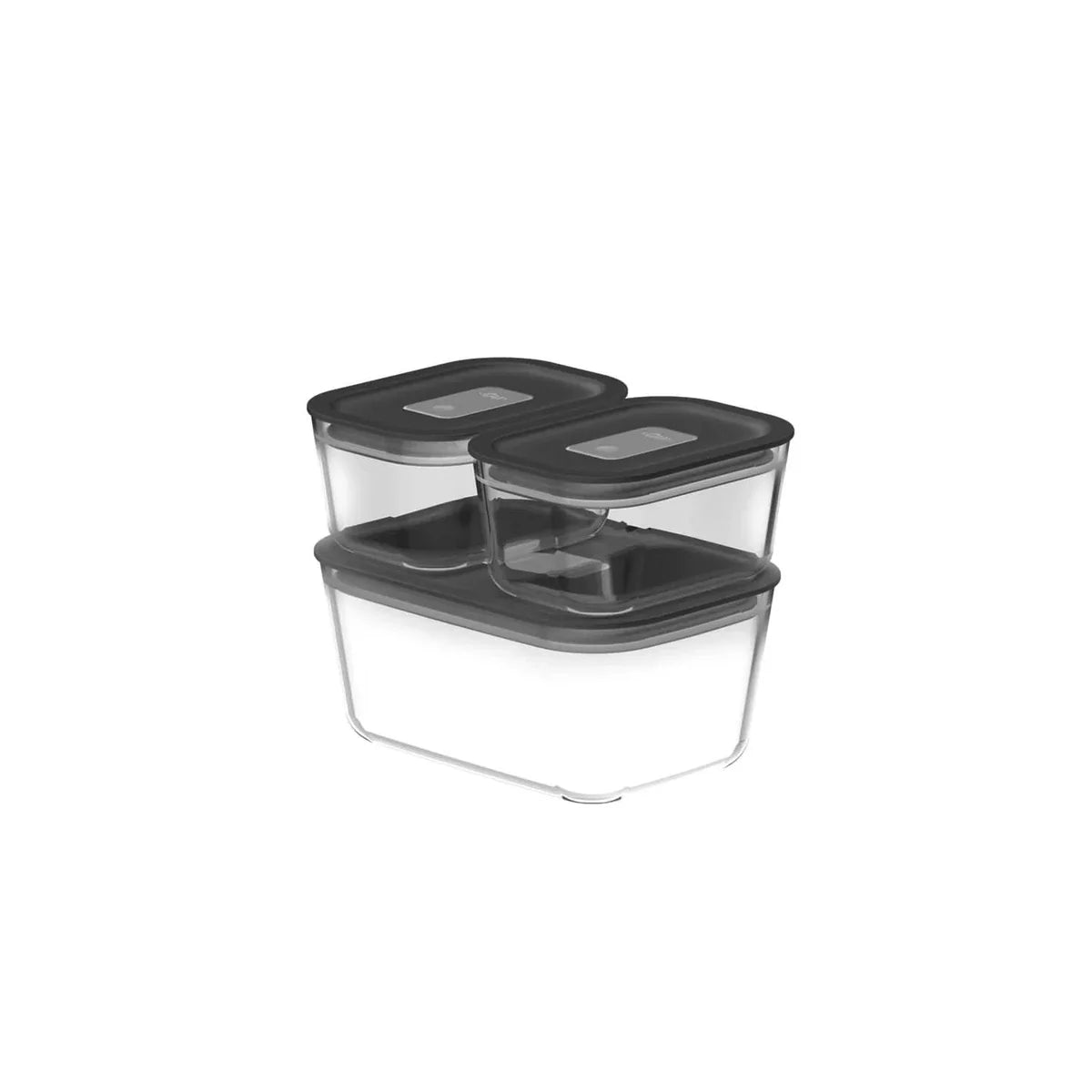 Kit 2 Potes de Vidro Hermético Fresh Lock 1,2 L e 370 ml