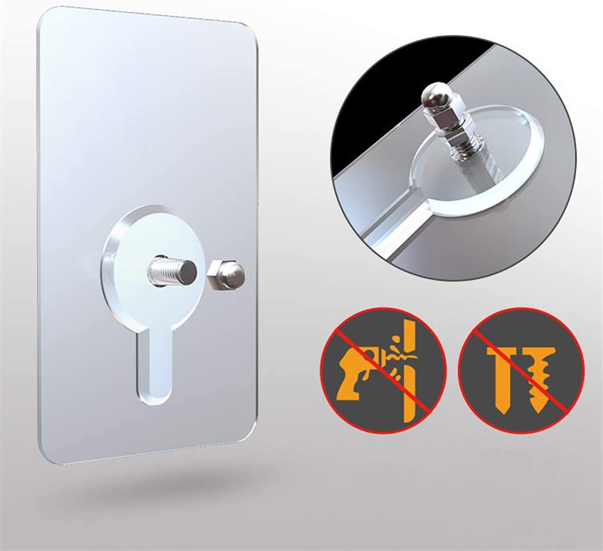 Kit 10 Ganchos Adesivos Resistentes de Parede Mega Certo