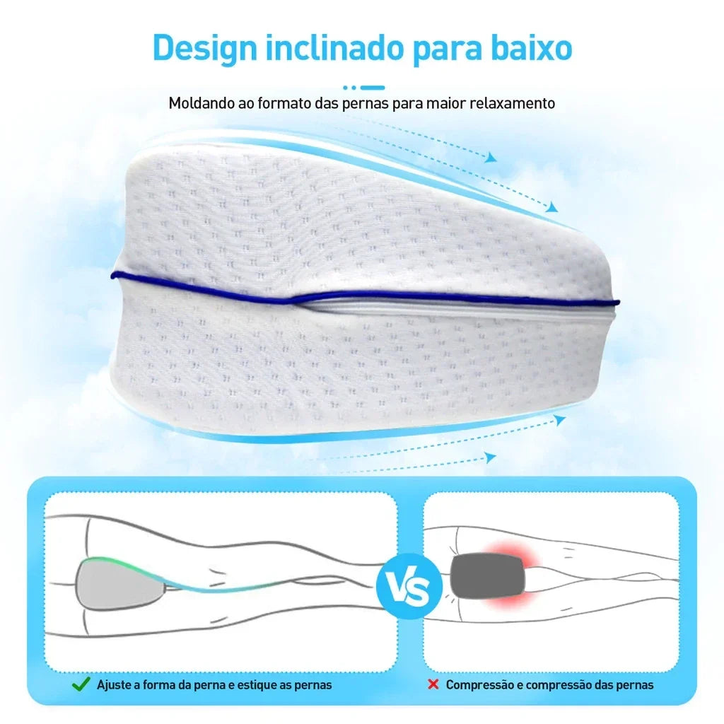 Almofada Travesseiro de Pernas para Dormir de Lado Mega Certo
