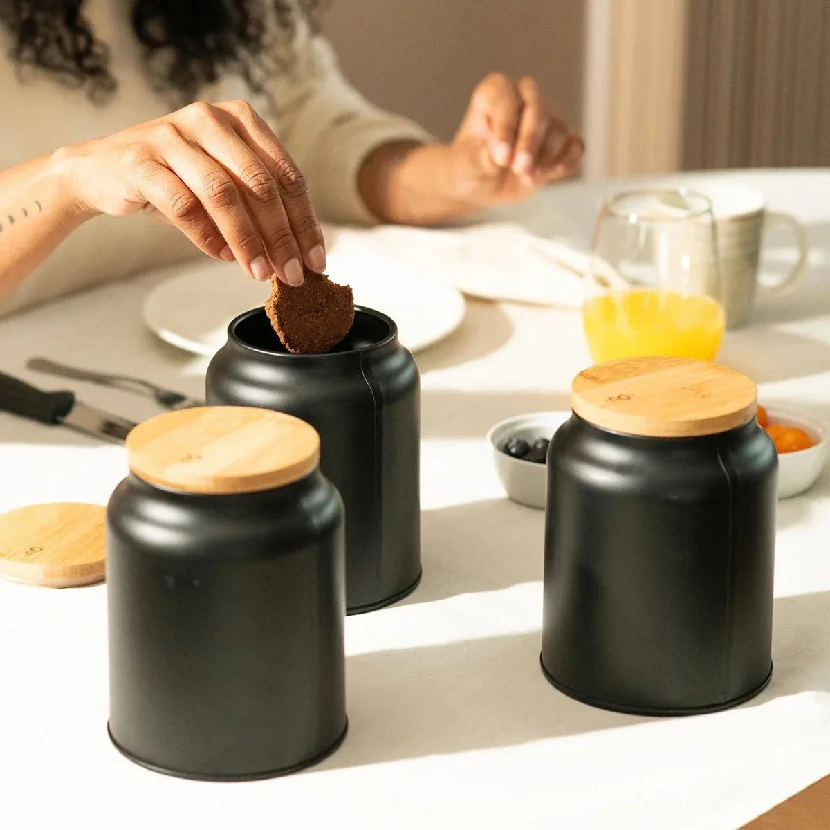 Pote Coffee em Metal Ou 1,1L Linha Sense