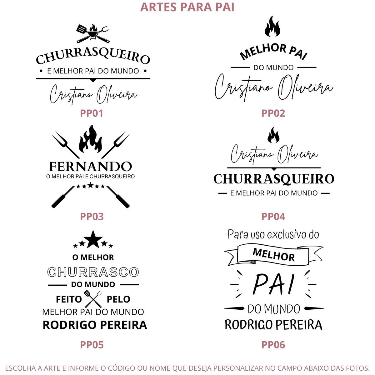 Kit Churrasco Tábua Faca Garfo Personalizada Bambu Dia dos Pais