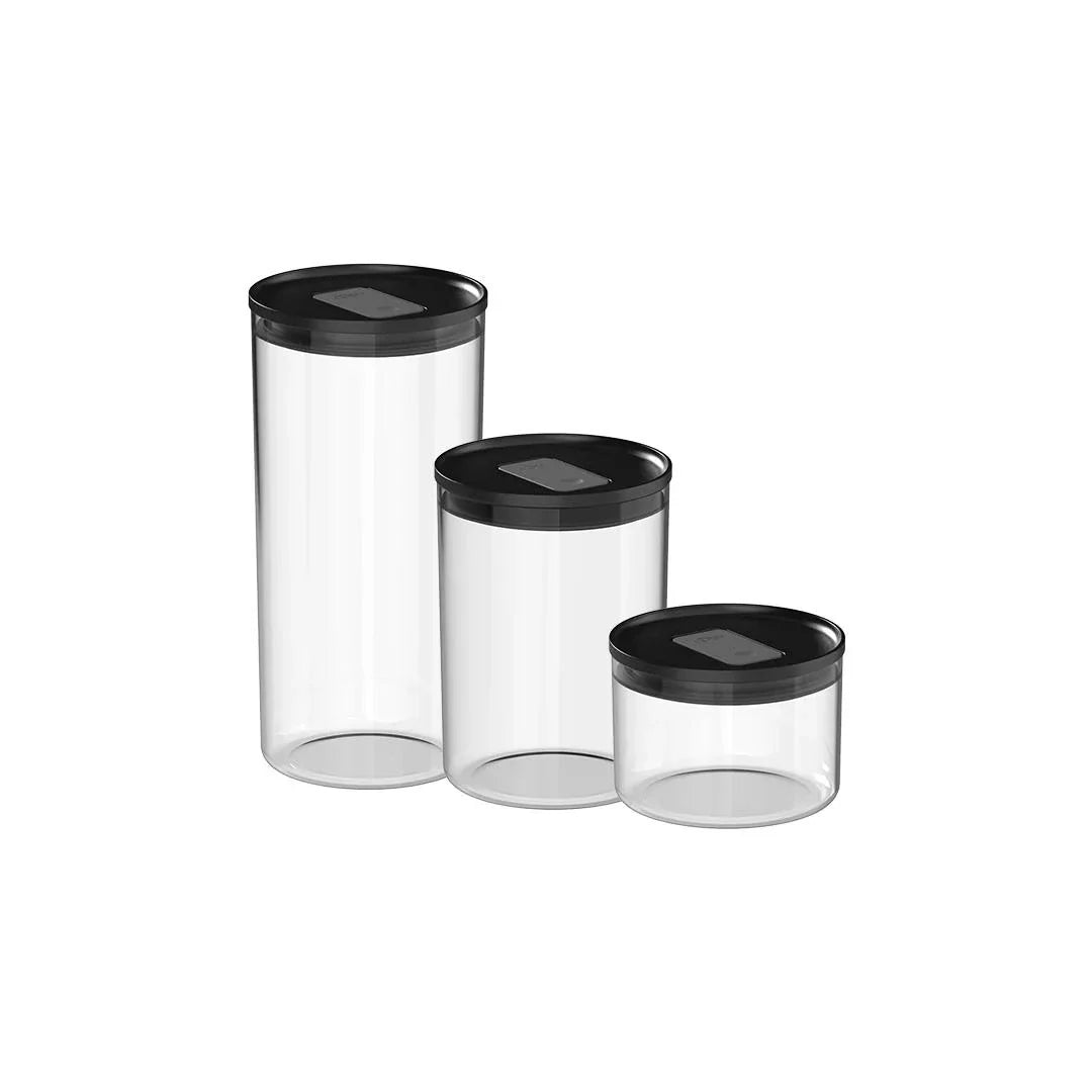 Kit de Potes Herméticos Redondos 3 Peças Linha Duo Lock
