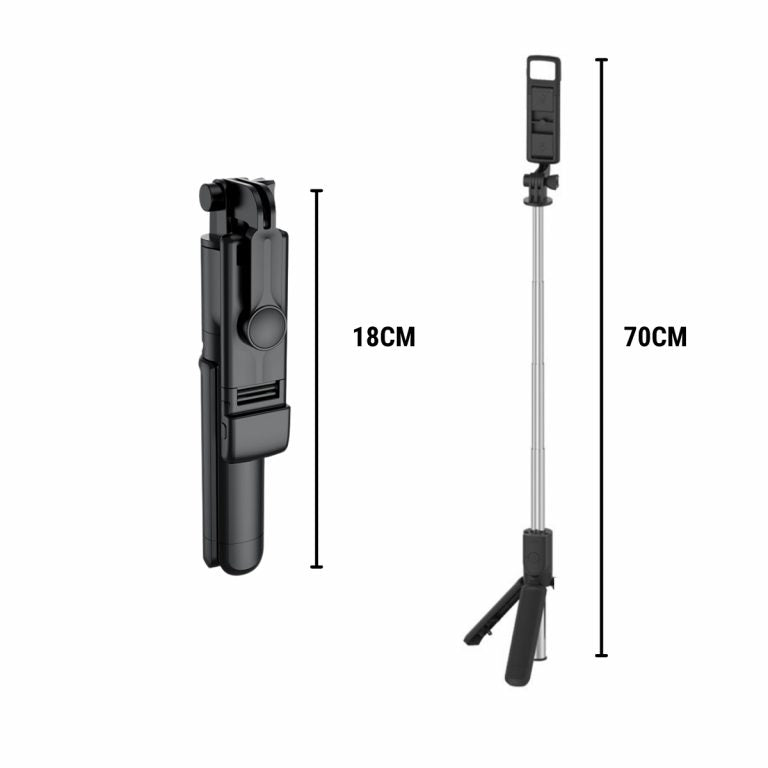 Tripé Selfiegram 5 em 1 com Luz LED Integrada Mega Certo