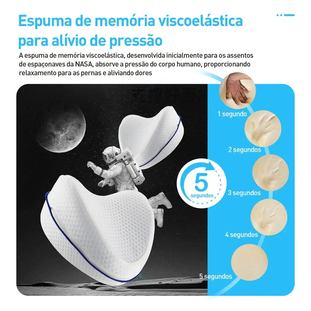 Almofada Travesseiro de Pernas para Dormir de Lado Mega Certo