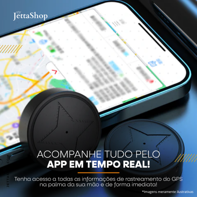 Mini Rastreador GPS TrackJetta Preto