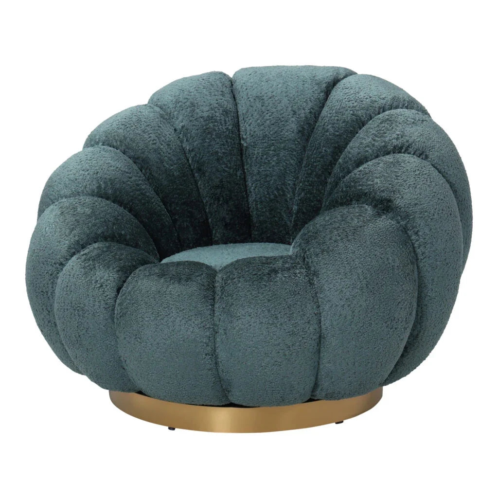 Poltrona Giratória Daisy Base Dourada