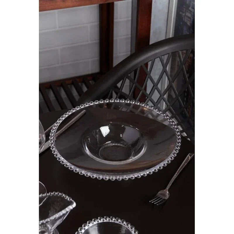 Prato Risoto Massas Pearl Bolinhas Wolff Cristal