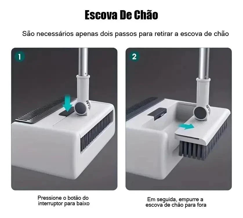 Kit de Limpeza Multifuncional 4 em 1 Leve Branco