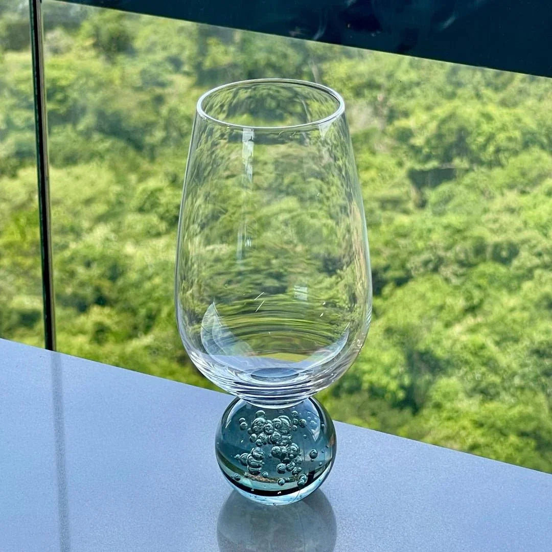 Jogo 6 Taças Base Esfera Fumê Transparente 550ml