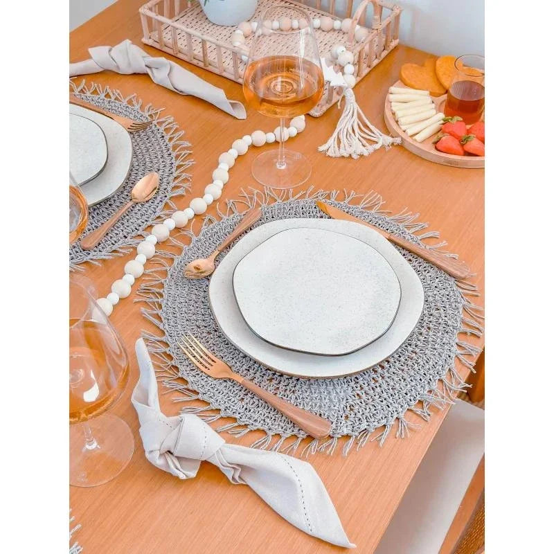 Kit 12 Pratos Ryo Maresia Oxford Porcelana