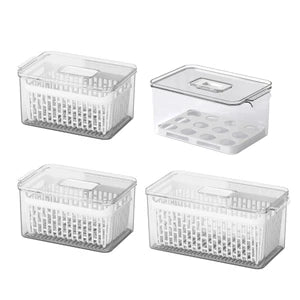 Conjunto Organizadores de Geladeira Coza Dry 4 Peças