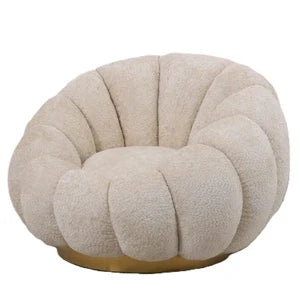 Poltrona Giratória Daisy Base Dourada