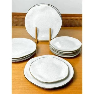 Kit 12 Pratos Ryo Maresia Oxford Porcelana