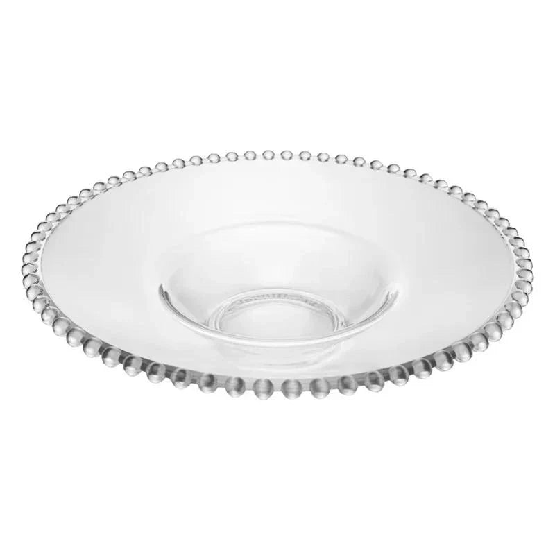 Prato Risoto Massas Pearl Bolinhas Wolff Cristal