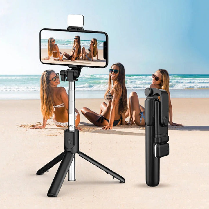 Tripé Selfiegram 5 em 1 com Luz LED Integrada Mega Certo