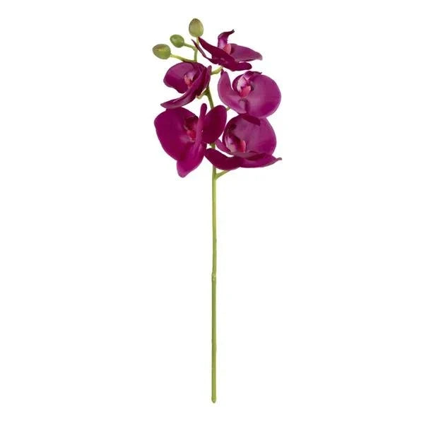 Haste Mini Orquídea Phalaenopsis Silicone Lilás 38cm