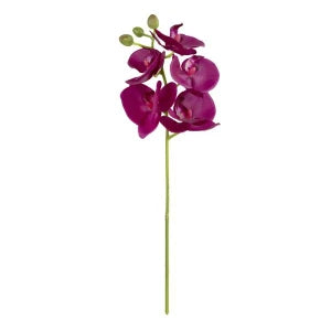 Haste Mini Orquídea Phalaenopsis Silicone Lilás 38cm