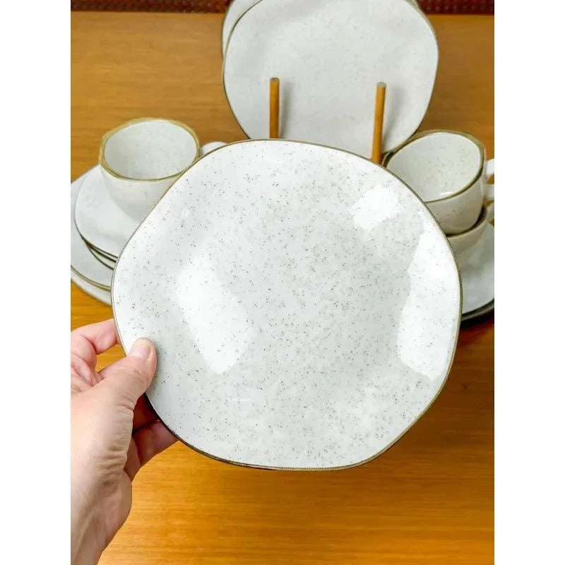 Kit 12 Pratos Ryo Maresia Oxford Porcelana