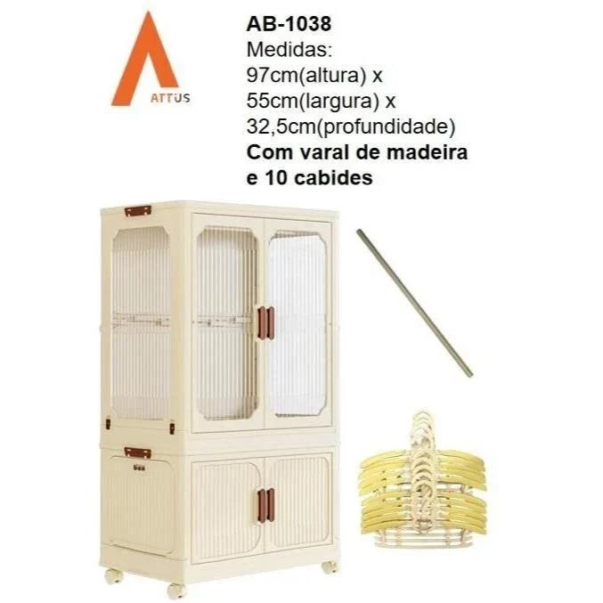 Guarda-Roupa Infantil Organizador Multiuso Plástico