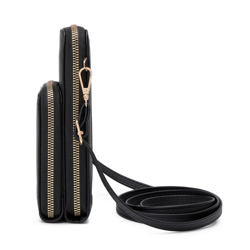 Bolsa Crossbody Feminina Porta Celular Touch Mega Certo Preta