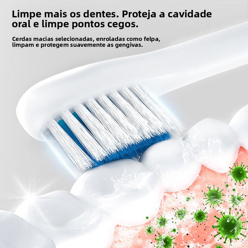 Escova de Dentes Elétrica Recarregável Bivolt PureFresh Mega Certo